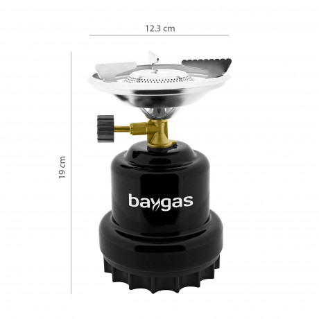 baygas baygas Gaskocher Baygas Campingkocher Metallkorper Schwarz,1- Flammig fur Outdoor  Газовая плита Baygas Походная печь Baygas металлический корпус черный, 1 плая, для использования на открытом воздухе