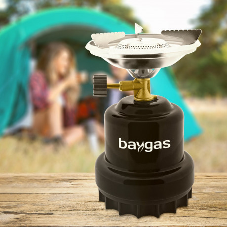 baygas baygas Gaskocher Baygas Campingkocher Metallkorper Schwarz,1- Flammig fur Outdoor  Газовая плита Baygas Походная печь Baygas металлический корпус черный, 1 плая, для использования на открытом воздухе