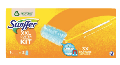 Swiffer Staubmagnet XXL Starter Set (Griff + 2 Tucher) 2stk Свиффер Магнитная щетка для удаления пыли Стартовый комплект XXL: 1 магнитная щетка с телескопической ручкой 90см + 2 сменные салфетки-насадки, 2 упаковки