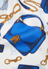 Tommy Hilfiger CONIC BANDANA Foulard breezy blue mix КОНИЧЕСКАЯ БАНДАНА платок свежая голубая смесь