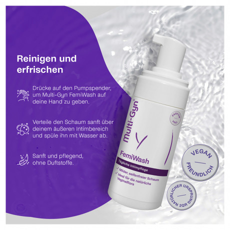 Multi-Gyn FemiWash Мулти-гин Фемивош Интимная пена антибактериальная, 100 мл, Нидерланды.