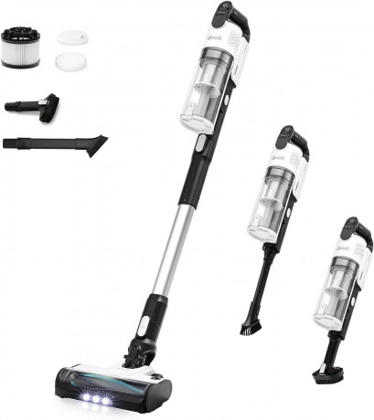 Levoit Levoit Akku-Hand-und Stielstaubsauger, 180,00 W, beutellos, Staubsauger mit Tierhaarduse, Anti-Haar-Verwicklung max 50min Laufzeit  Беспроводной ручной и стержневой пылесос Levoit, 180,00 Вт, без мешка, пылесос с насадкой для шерсти животных, предо