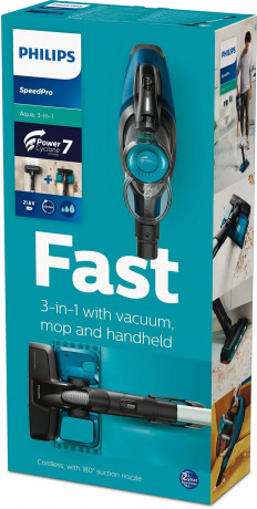 Philips Philips Nass-Trocken-Akkusauger FC6728/01 SpeedPro Aqua, beutellos, mit 50 Minuten Akkulaufzeit, Wischfunktion und 180°-Saugduse  Беспроводной пылесос Philips для влажной и сухой уборки FC6728/01 SpeedPro Aqua, без мешка, с временем автономной раб