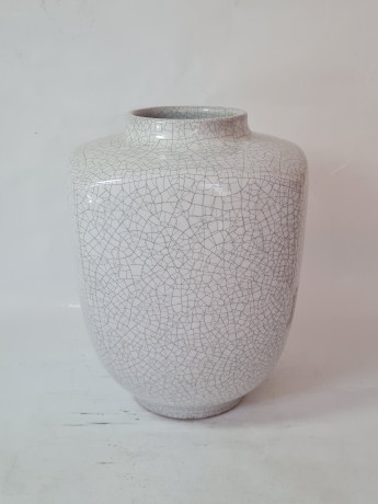 Ваза винтажная Karlsruhe, кракле с изображением городской площади, 29 x 20 см, Германия, 1960-70гг.