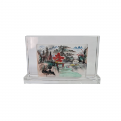 Декоративная 3Д картина в стекле, 19 x 11 x 3 см, в заводской подарочной коробке, коробка 21 x 4 x 2 см, Германия, 1960-70гг.