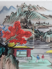 Декоративная 3Д картина в стекле, 19 x 11 x 3 см, в заводской подарочной коробке, коробка 21 x 4 x 2 см, Германия, 1960-70гг.