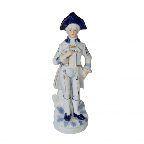 Статуэтка винтажная Ginori Im Stil "Солдат в треуголке", фарфор, 21 x 7 см, Германия, 1960-70гг.