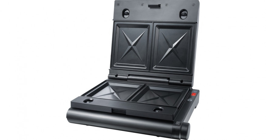 Steba Steba Multi-Snack-Maker 3in1 SG 55, Sandwichmaker schwarz, 1.100 Watt, mit 3 Platten-Sets  schwarz Steba Multi-Snack Maker 3in1 SG 55, сэндвичница, черная, 1100 Вт, с набором тарелок 3