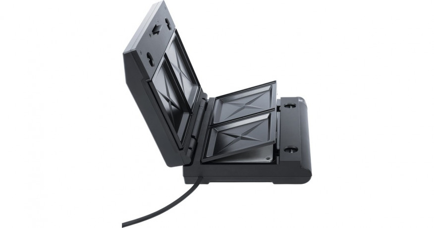 Steba Steba Multi-Snack-Maker 3in1 SG 55, Sandwichmaker schwarz, 1.100 Watt, mit 3 Platten-Sets  schwarz Steba Multi-Snack Maker 3in1 SG 55, сэндвичница, черная, 1100 Вт, с набором тарелок 3