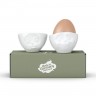 Fiftyeight Products TV Tassen Eierbecher Set 2-tlg. weiss - och bitte & lecker Набор подставок для яиц под телевизор 2 шт. белый - о, пожалуйста, и вкусный