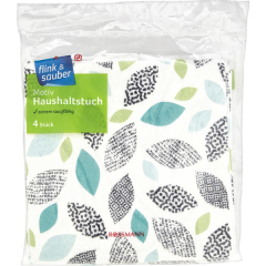 flink &amp; sauber Motiv-Haushaltstuch 4 Stück Тряпка для мытья 35см*35см, набор 4шт.
