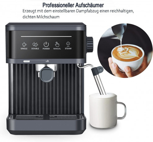 Mutoy Mutoy Kaffeevollautomat Kaffeevollautomat,Espresso Siebtragermaschine 20 Bar, Kaffeemaschine fur den Hausgebrauch, 850W, 1,8 Liter Wassertank  Полностью автоматическая кофемашина Mutoy, эспрессо-портафильтр на 20 бар, кофемашина для домашнего исполь