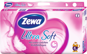 Zewa Туалетная бумага Ultra Soft 4-lg, 8x150 Bl, 1200 листов