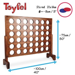 Toyfel Ace 4 Gewinnt XXL Strategiespiel mit Tragetasche Стратегическая игра Ace 4 in row XXL с футляром для переноски