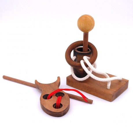 ROMBOL Seilpuzzle-Set mit unterschiedlichen Веревочный пазл с разными