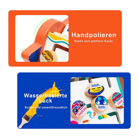 BeebeeRun Motorikwurfel motorikschleife Holzspielzeug Wurfel Кубик моторики Цикл моторики Деревянные кубики-игрушки