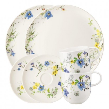 Rosenthal Rosenthal Brillance Fleurs des Alpes Fruhstuck-Set fur 2 Personen 6-tlg. Rosenthal Brillance Fleurs des Alpes Набор для завтрака на 2 персоны 6 предм.
