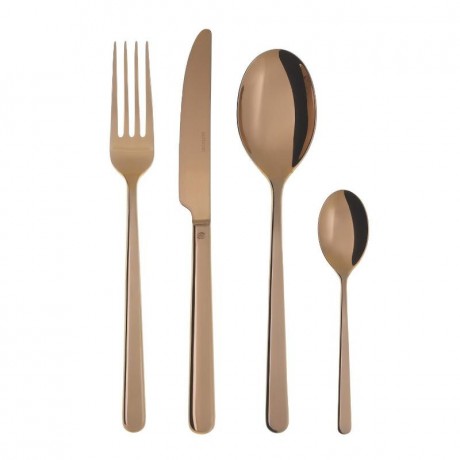 Sambonet Sambonet Linear - Edelstahl / PVD Kupfer Besteckset 24-tlg. Vollheft / Monoblock Sambonet Linear - набор столовых приборов из нержавеющей стали / меди с PVD-покрытием, 24 предм. Полный буклет/моноблок