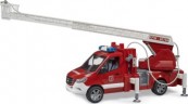 Bruder Mercedes Benz Sprinter Feuerwehr mit Drehleiter Wasserpumpe Пожарная команда Mercedes Benz Sprinter с водяным насосом с поворотной лестницей