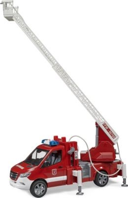 Bruder Mercedes Benz Sprinter Feuerwehr mit Drehleiter Wasserpumpe Пожарная команда Mercedes Benz Sprinter с водяным насосом с поворотной лестницей