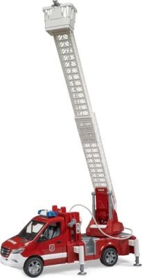 Bruder Mercedes Benz Sprinter Feuerwehr mit Drehleiter Wasserpumpe Пожарная команда Mercedes Benz Sprinter с водяным насосом с поворотной лестницей