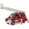 Bruder Mercedes Benz Sprinter Feuerwehr mit Drehleiter Wasserpumpe Пожарная команда Mercedes Benz Sprinter с водяным насосом с поворотной лестницей