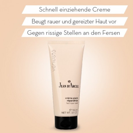 JEAN D'ARCEL creme pieds reparatrice VENUSTE Fusscreme gegen rissige Stellen an den Fersen zieht schnell ein  creme pieds reparatrice VENUSTE крем для ног против трещин на пятках быстро впитывается