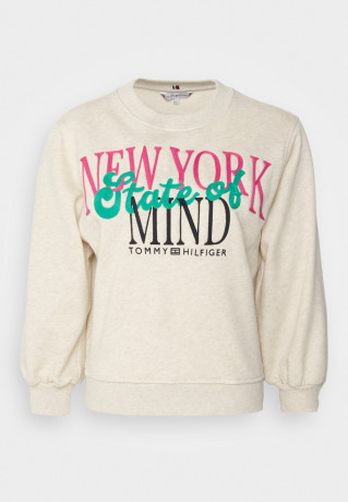 Tommy Hilfiger SLOGAN PUFF Sweatshirt white dove heather SLOGAN PUFF Толстовка белый голубь вереск