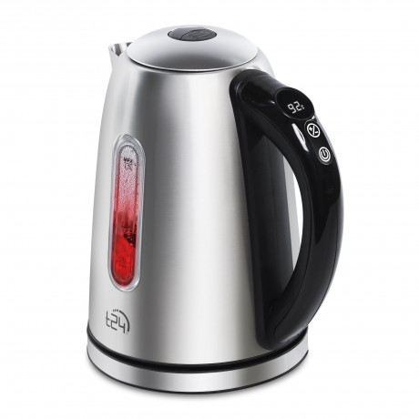 T24 T24 Wasserkocher Edelstahl Wasserkocher mit LED, LCD-Display, 40°-100°Warmhaltefunktion, 1.7 l, 2200 W  Чайник T24 Чайник из нержавеющей стали со светодиодной подсветкой, ЖК-дисплеем, функцией поддержания тепла 40°-100°, 1,7 л, 2200 Вт