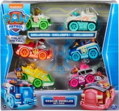 Spin Master PAW Patrol True Metal Neon Fahrzeuge 6er Geschenk PAW Patrol True Metal Neon Vehicles 6 Pack Gift