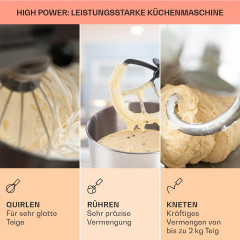 Rutaqian Rutaqian Multikocher Kuchenmaschine 1400W, Knetmaschine mit 7 Liter Edelstahl Schussel, Teigmaschine zum Ruhren, Kneten und Aufschlagen  Мультиварка Rutaqian для торта 1400 Вт, тестомес с 7-литровой миской из нержавеющей стали, тестомес для перем