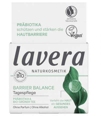 lavera Barrier Balance Tagespflege Дневной крем с пребиотиками и органическим зеленым чаем поддерживает естественный барьер кожи, 50 мл