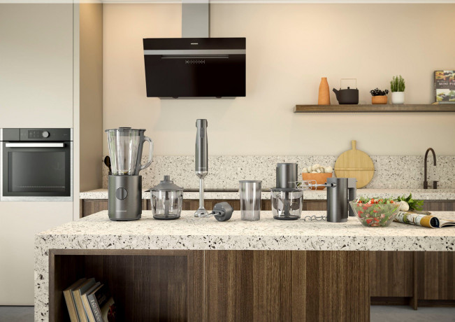 Grundig Grundig Stabmixer Set Delisia NovusTM BL 7180, 800 W, Edelstahlkorpus; Soft Start: Antispritz-Funktion; Zirkoniumklingen  Набор ручного блендера Grundig Delisia NovusTM BL 7180, 800 Вт, корпус из нержавеющей стали; Плавный пуск: функция защиты от 