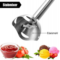 COSTWAY COSTWAY Stabmixer, 500ml Aufsatz, 700ml Becherglas, Schneebesen, 2 Tempos  Ручной блендер COSTWAY, насадка 500 мл, стакан 700 мл, венчик, 2 скорости
