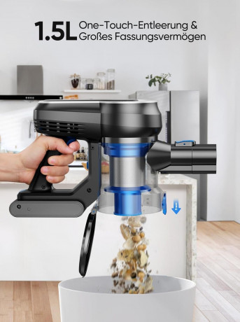 Levoit Levoit Akku-Hand-und Stielstaubsauger, 450,00 W, beutellos, Staubsauger 450W/35000Pa Staubsauger Kabellos Bis zu 55Mins Laufzeit  Беспроводной ручной и стержневой пылесос Levoit, 450,00 Вт, без мешка, пылесос, 450 Вт/35 000 Па, беспроводной пылесос