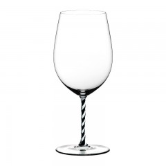 Riedel Riedel Fatto a Mano - schwarz und weiss gedreht Bordeaux Grand Cru Glas 860 ccm / h: 25 cm Riedel Fatto a Mano - черное и белое скрученное бордоское стекло Гран Крю 860 см3 / высота: 25 см