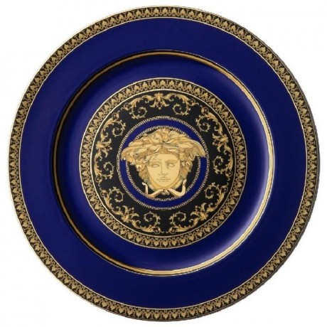 Rosenthal meets Versace Rosenthal Versace Medusa blue Platzteller 30 cm Rosenthal Versace Medusa синяя подставка 30 см