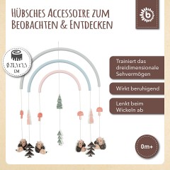bieco Baby Mobile Holz Einschlafhilfe Baby Deko Zimmer Holzmobile fur Kinderbett O28cm Mobiles Детский мобильный деревянный спальный аппарат для детской комнаты в стиле деко деревянный мобильный телефон для детской кроватки O28cm мобильные телефоны