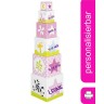 goki Stapelwurfel \/ Stapelturm Safari rosa mit Name personalisiert Штабелируемые кубики / штабелирующая башня Сафари розовый персонализированный с именем
