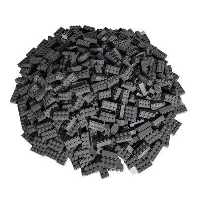 LEGO LEGO 2x4 Steine Dunkelgrau - 50 Stuck - Dark bluish grey bricks 3001 LEGO 2x4 Bricks Dark Grey - 50 штук - Темно-голубовато-серые кирпичи 3001