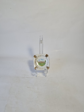 Пепельница винтажная Bavaria "Бад Кроцинген", фарфор, 8 х 8 см, Германия, 1960-70гг.