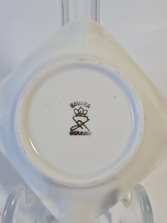 Пепельница винтажная Bavaria "Бад Кроцинген", фарфор, 8 х 8 см, Германия, 1960-70гг.