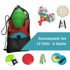 L.A. Sports Garten  Strandspiele Set Beachball Klettball Frisbee Mini-Badminton Boing Ball Набор для пляжных игр в саду