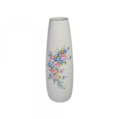 Ваза винтажная Royal KPM Bavaria с цветочным декором, фарфор, большая, 28.5 см, Германия, 1970-80гг.