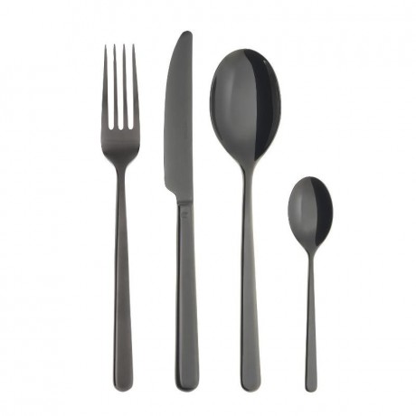 Sambonet Sambonet Linear - Edelstahl / PVD schwarz Besteckset 24-tlg. Vollheft / Monoblock Sambonet Linear - набор столовых приборов из нержавеющей стали / PVD черного цвета, 24 предм. Полный буклет/моноблок