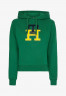 Tommy Hilfiger LARGE MONOGRAM TH Hoodie prep green БОЛЬШАЯ МОНОГРАММА TH Толстовка с капюшоном подготовка зеленый