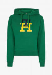 Tommy Hilfiger LARGE MONOGRAM TH Hoodie prep green БОЛЬШАЯ МОНОГРАММА TH Толстовка с капюшоном подготовка зеленый