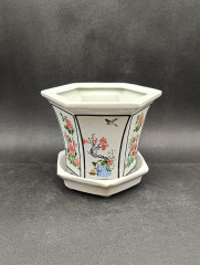 Цветочные горшки винтажные KGG в китайском стиле, фарфор, 2 шт., 18 и 14 см, Германия, 1970-80гг.