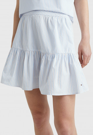 Tommy Hilfiger STRIPE TIERED MINI Mini skirt summer pop prep stp  vessel blue STRIPE TIERED MINI Мини-юбка летний поп prep stp судно синее