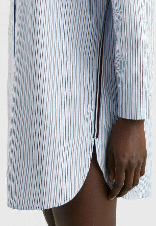 Tommy Hilfiger TAPE SLIM SHIRT NIGHTDRESS Nightie wlw nola stripe vessel blue ОБЛЕГАЮЩАЯ НОЧНАЯ РУБАШКА С ЛЕНТОЙ Nightie wlw nola полосатый сосуд синий